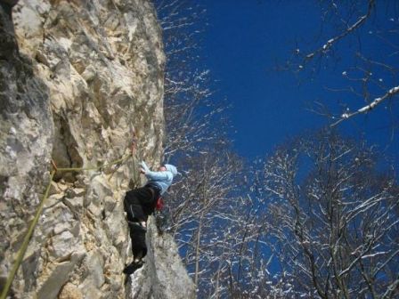 Anja Buchmann darf noch viele kalte Winter klettern bis sie eine alpine Rentnerin sein wird in "Alpine Rentner" (6+), Foto: Heinz Buchmann, Upload: langerheinz